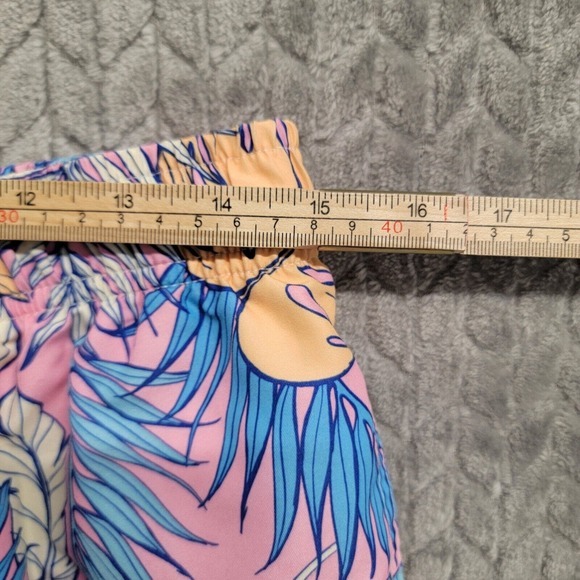 Boardies Apparel Men Swim Shorts Fern Leaves Print Drawstring Medium 6” Tropical - Picture 5 of 11